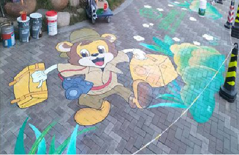 常州夏季画地面彩绘会遇到的问题