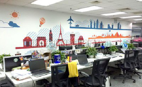常州教你设计办公室墙绘的方法。